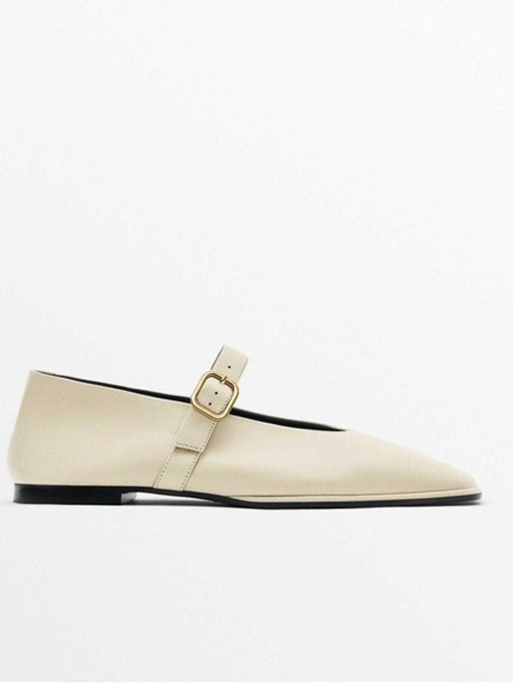 Massimo Dutti Leather Mary Jane flats Ballet Flats with Buckled Strap - Picture 2 of 16